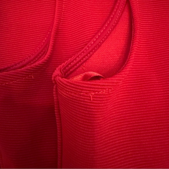 Sunny Girl Red A-Line Scoop Neck Midi Dress - Picture 8 of 8